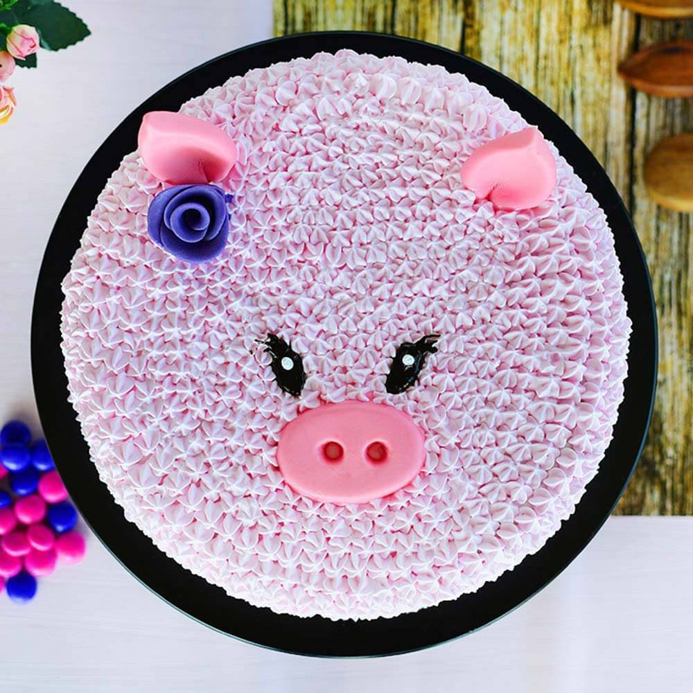 Pink Piggy Cake