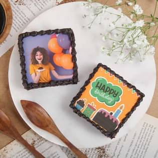 Set Of Two Personalised Birthday Chocolate Brownies