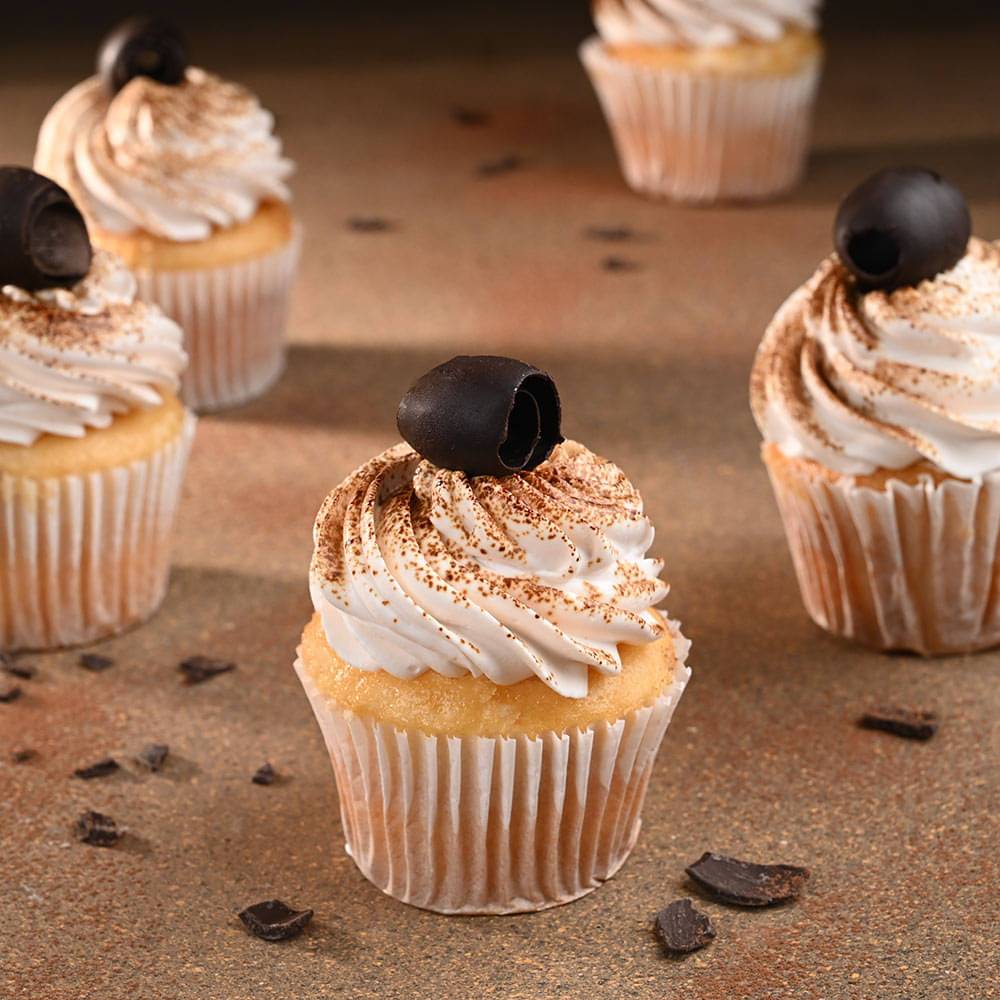 Coffee Infused Vanilla Cupcake