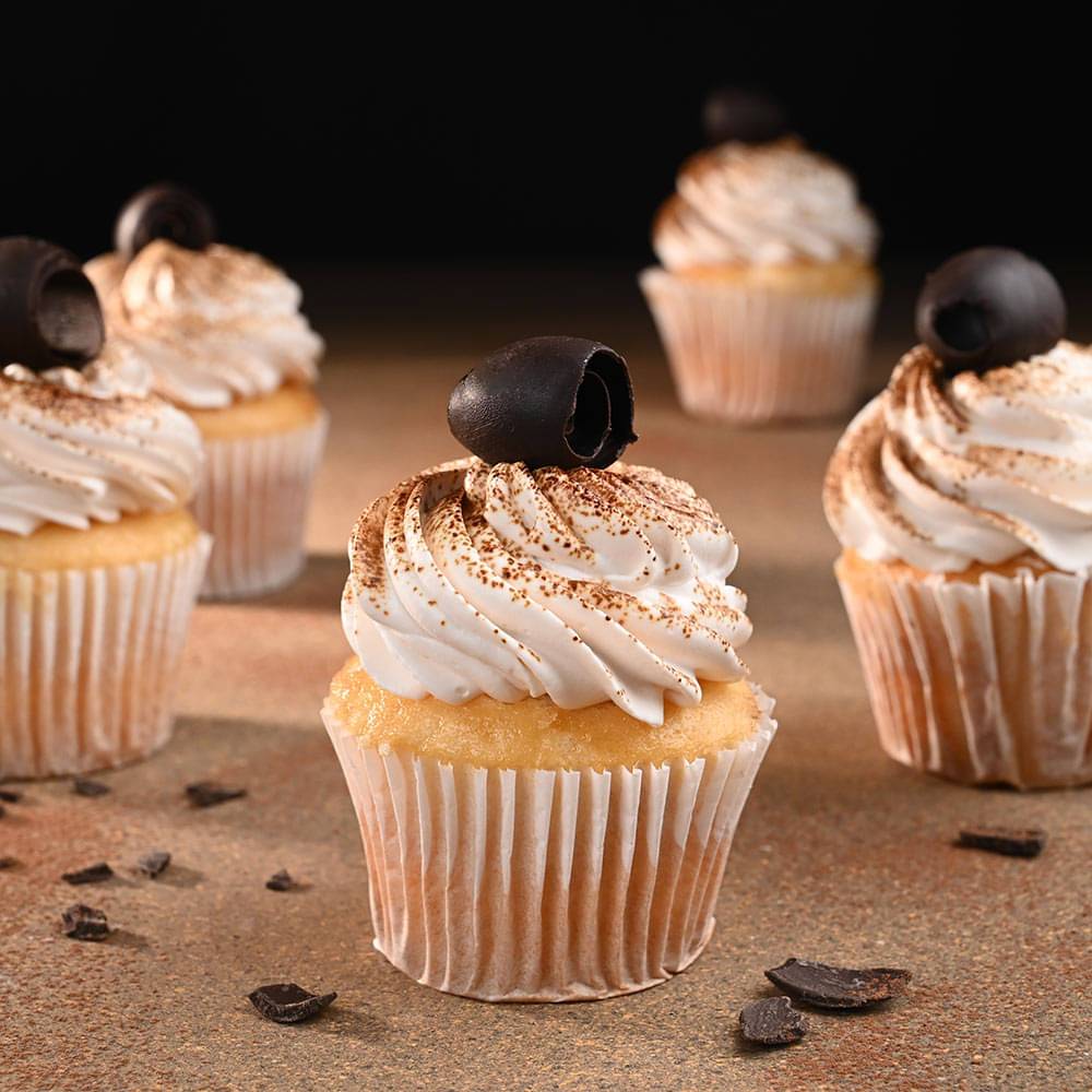 Coffee Infused Vanilla Cupcake