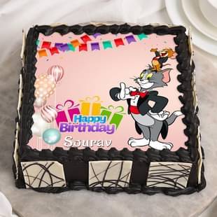 Tom N Jerry Cartoon Birthday Cake