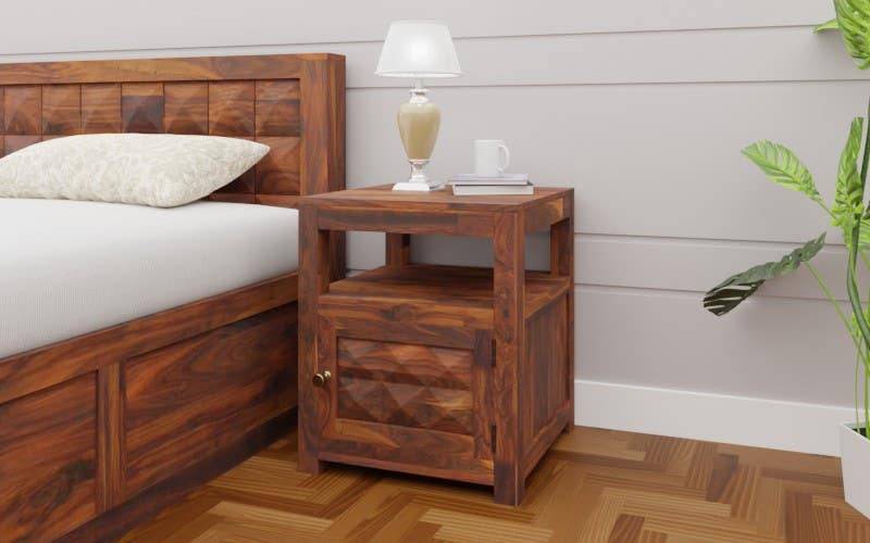 Royaloak Ashoka Wooden Bed Side Table
