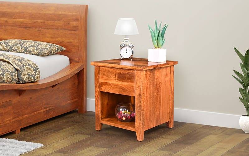 Royaloak Crystal Wooden Side Table