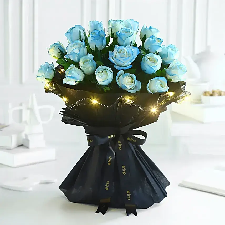 Starry Nightfall Bouquet & Truffle Cake Constellation