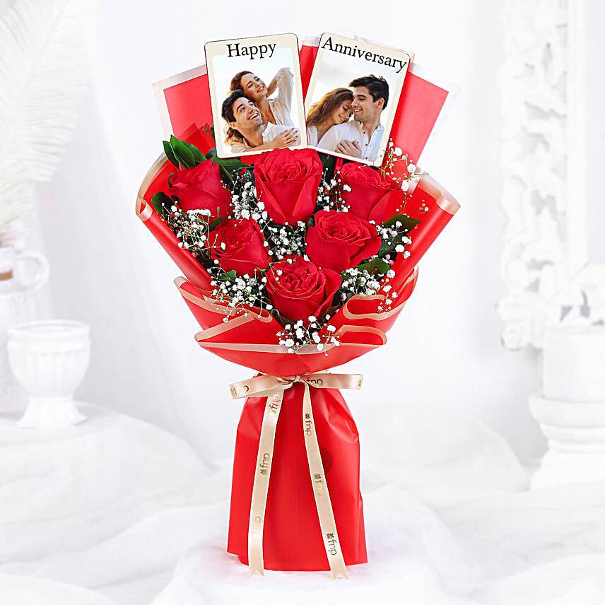 Anniversary Roses & Fridge Magnet Love