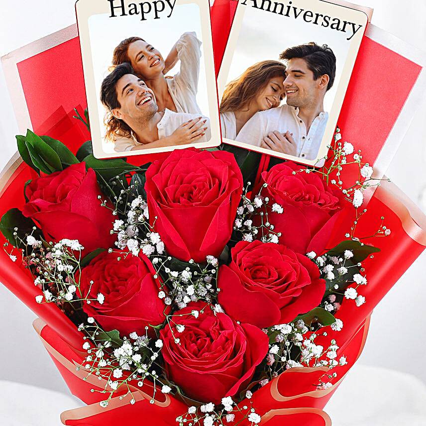 Anniversary Roses & Fridge Magnet Love
