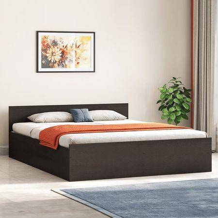 Sadie Queen Size Box Storage Bed In Dark Wenge Finish
