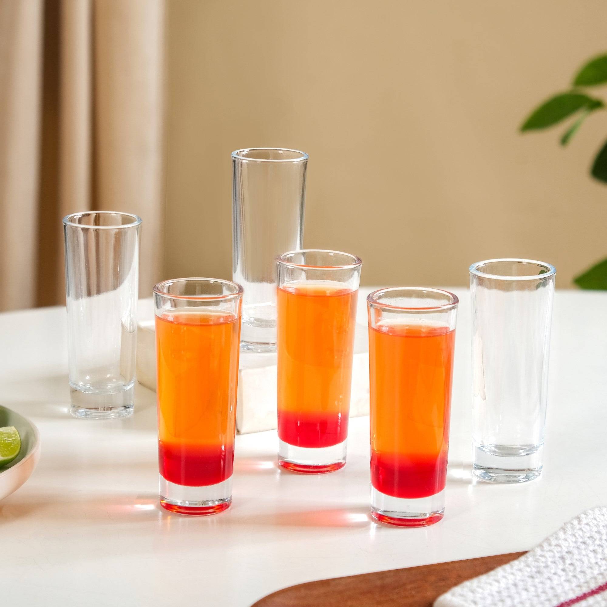 Sleek Tall Shooter Glasses Set Of 6 65ml buy only at ₹595