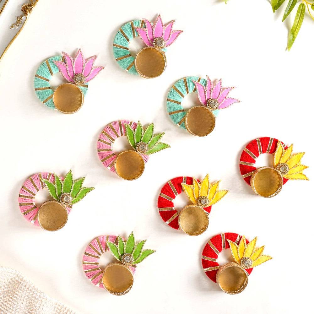 Decorative Festive Tealight Candle Holder Set of 9