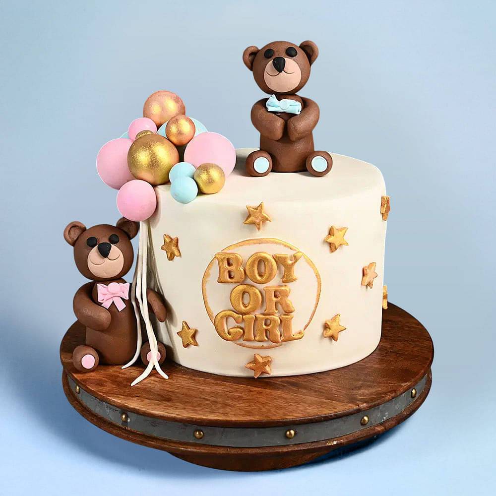 Teddies Baby Shower Cake