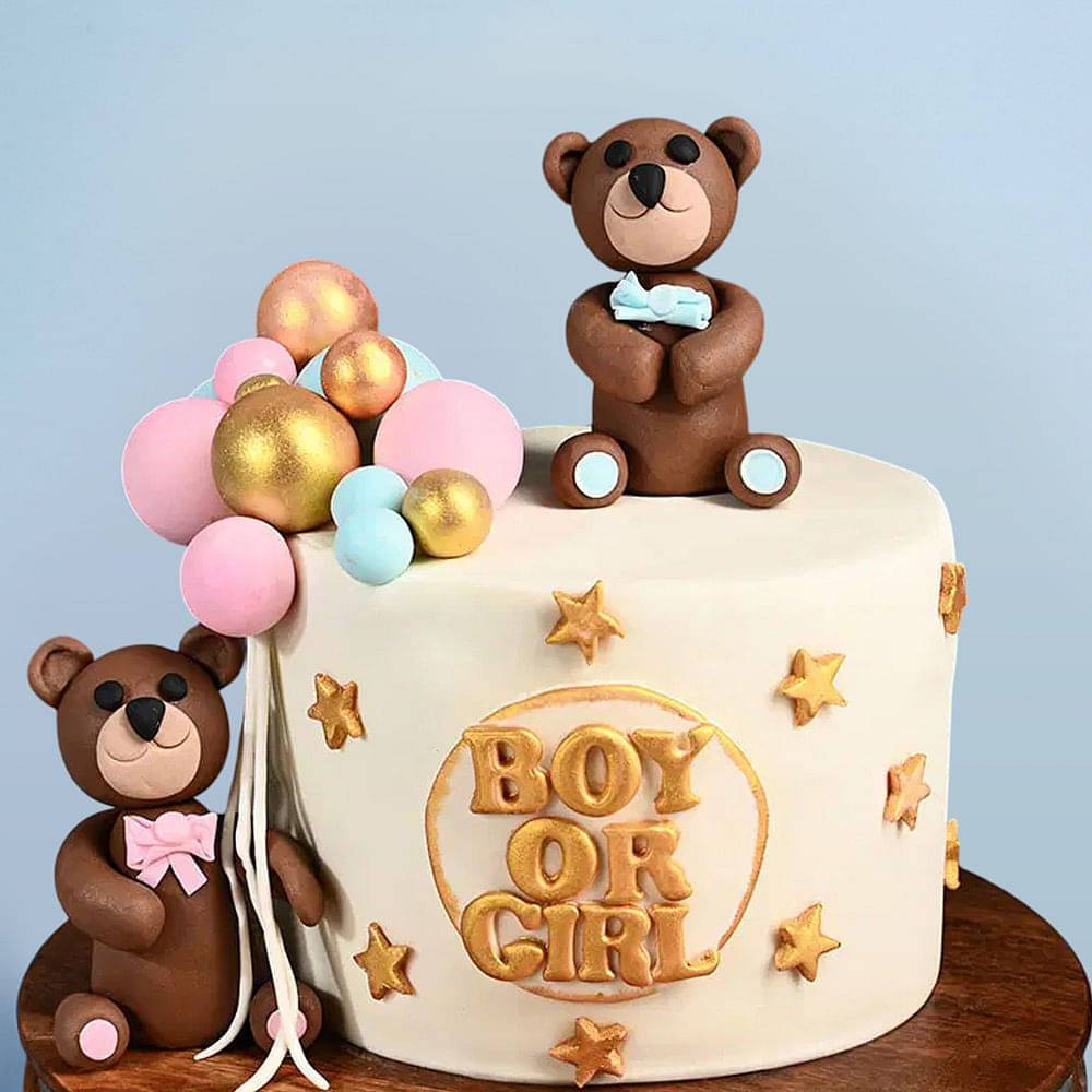 Teddies Baby Shower Cake