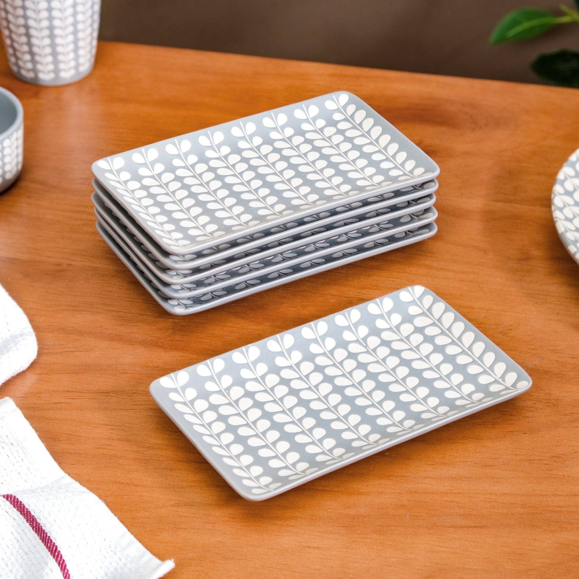 Robinia Ceramic Serving Platter Set of 6 7 Inch buy only at ₹3150