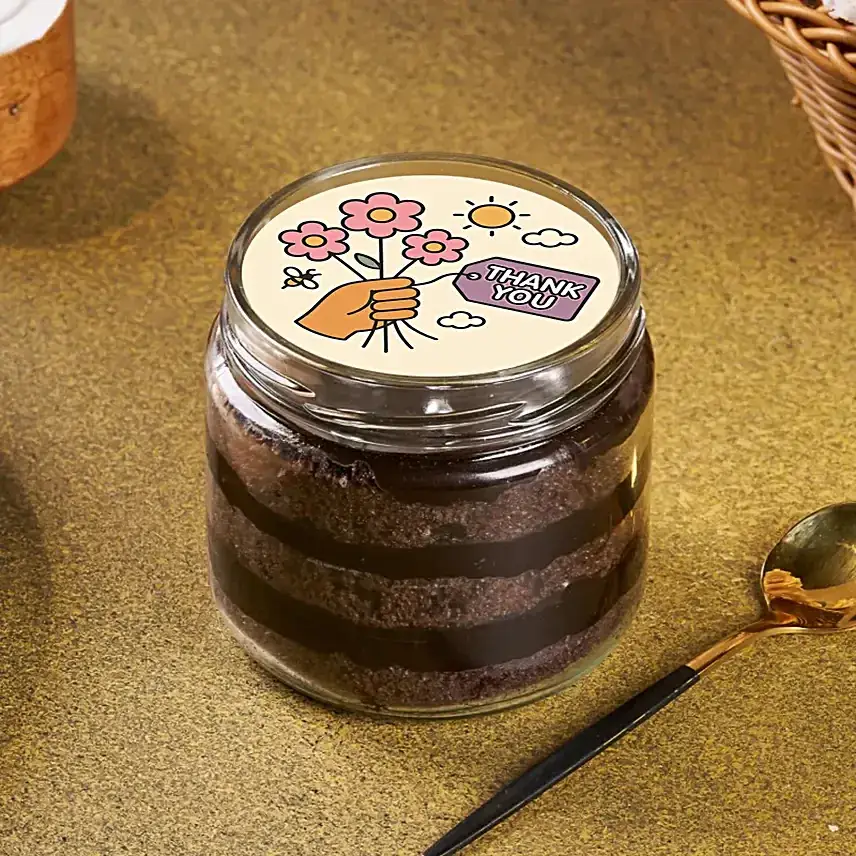 Thank You Chocolate Jar Cake