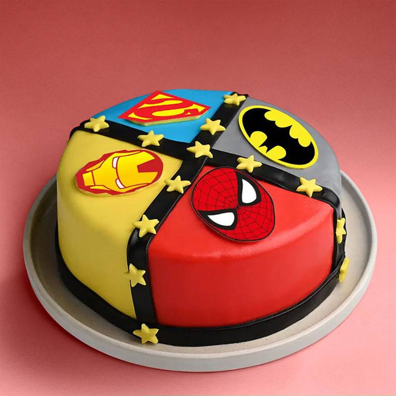 Superheroes Unite Cake