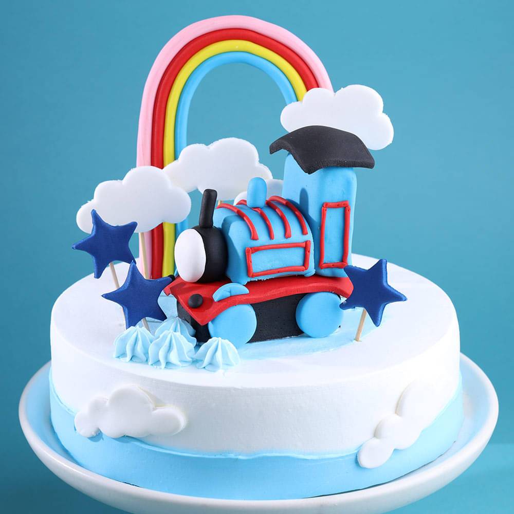 Thomas Train Rainbow Cake