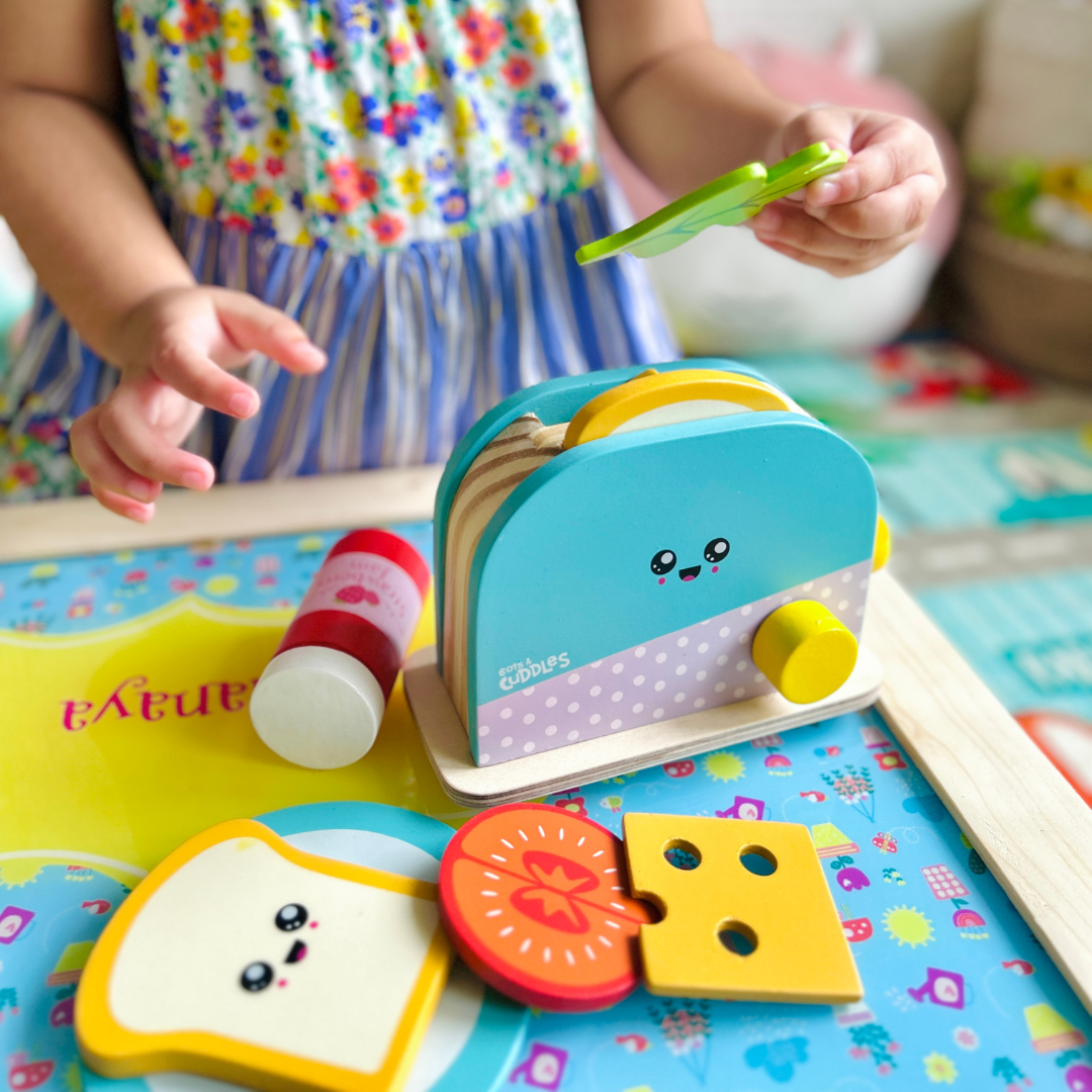 Cots and Cuddles Premium Quality Wooden Bread Toaster Toy for Kids Buy @ ₹1249