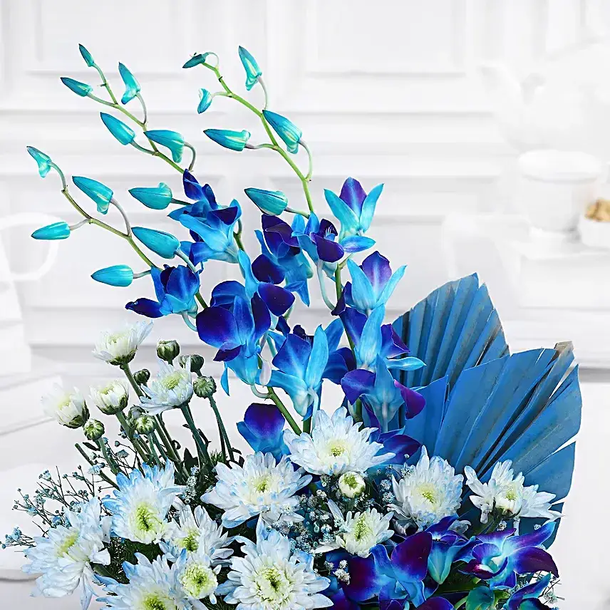 Tranquil Orchid Dream Bouquet & Truffle Cake Combo