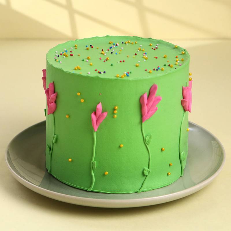 Tulip Garden Floral Cake