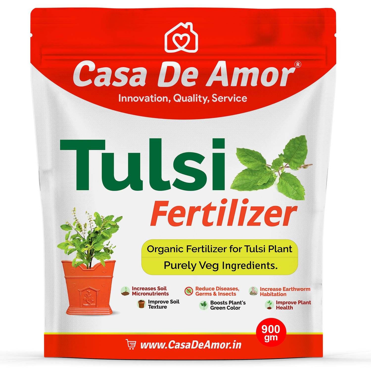 Organic Tulsi Fertilizer for tulsi plant in Balcony, Terrace & Home Gardening