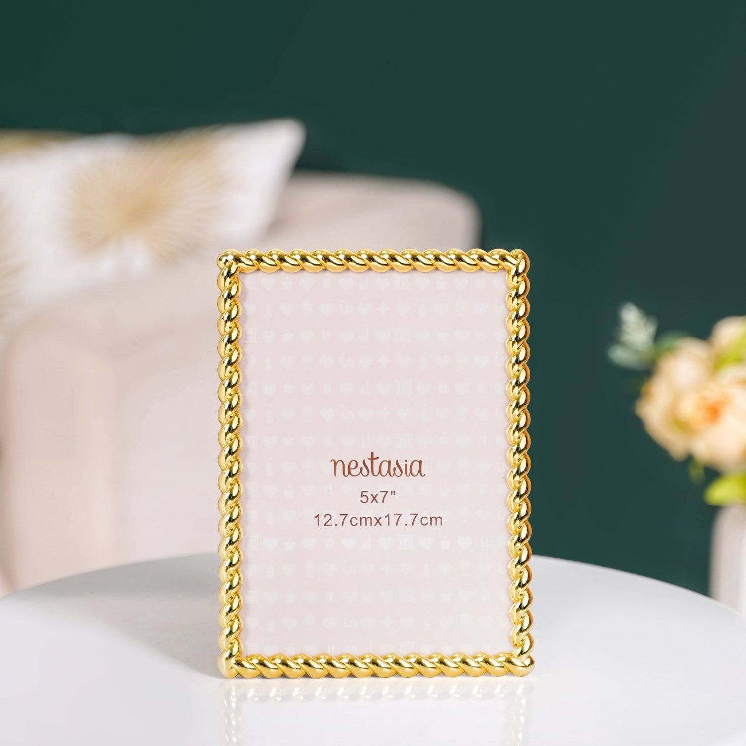 Large Twisted Gold Picture Frame 13x18cm