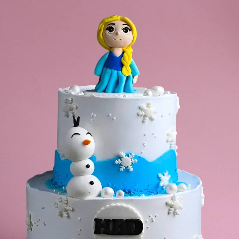 Two-Tier Frozen Theme Cake