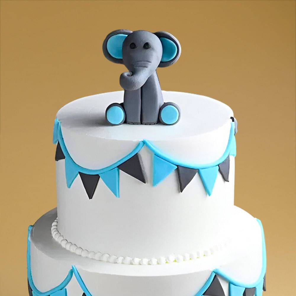 Playful Elephant Cake