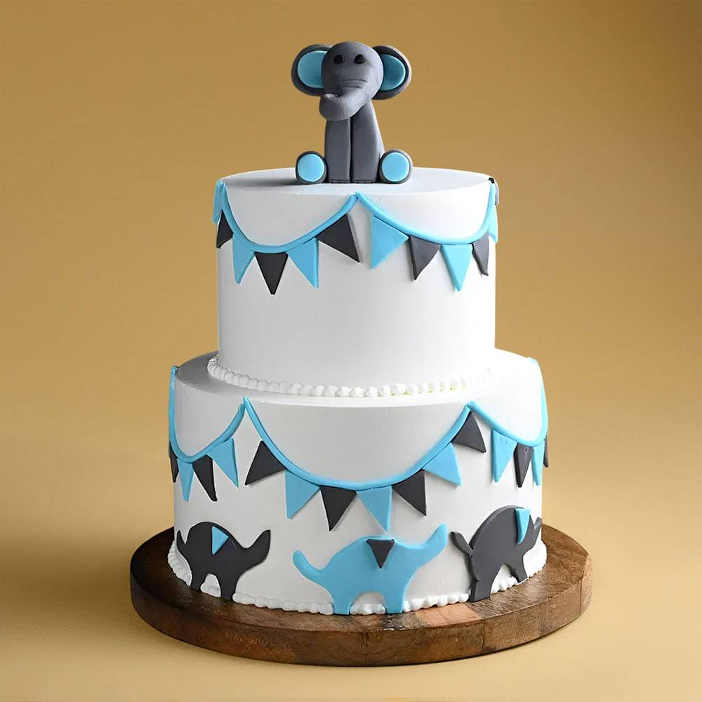 Playful Elephant Cake