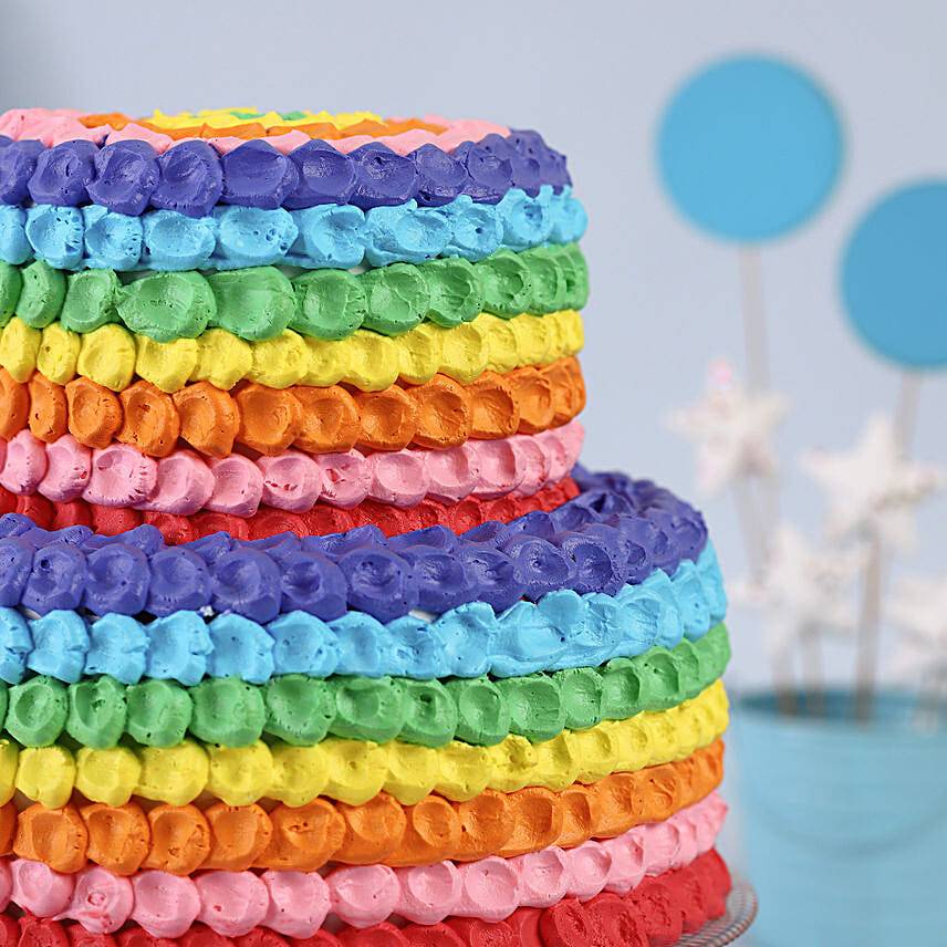Two Tier Rainbow Chocolate Cake 2.5 Kg