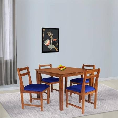 alviro solid wood  4 seater Dining table in  Provincial Teak