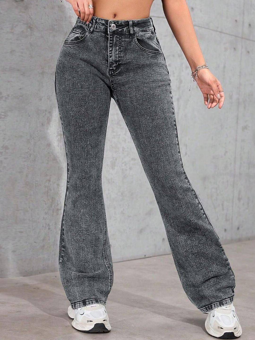 Kotty Women Jean Bootcut High-Rise Heavy Fade Stretchable Jeans