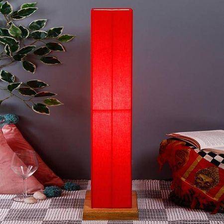 Jacques Red Cotton Shade Floor Lamp