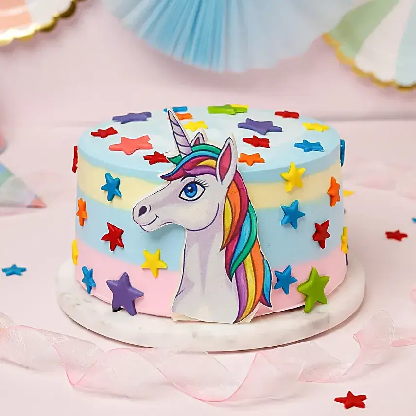 Unicorn Theme Truffle Cake 1 Kg