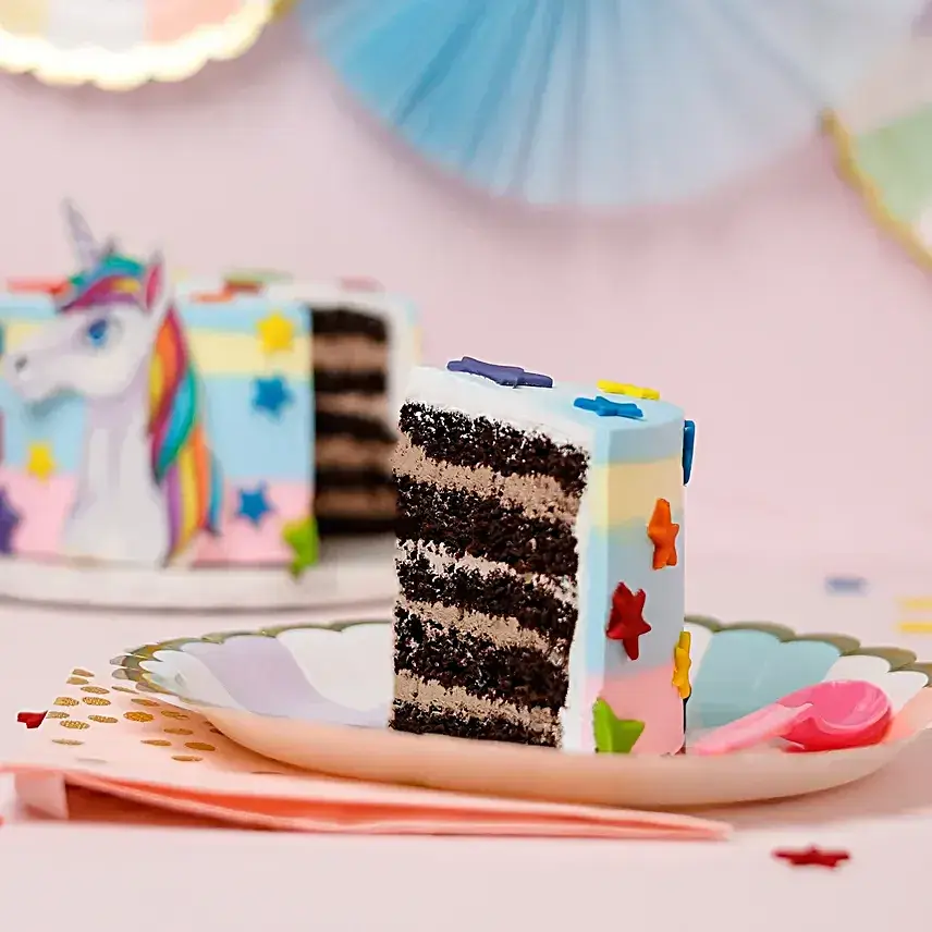 Unicorn Theme Truffle Cake 1 Kg