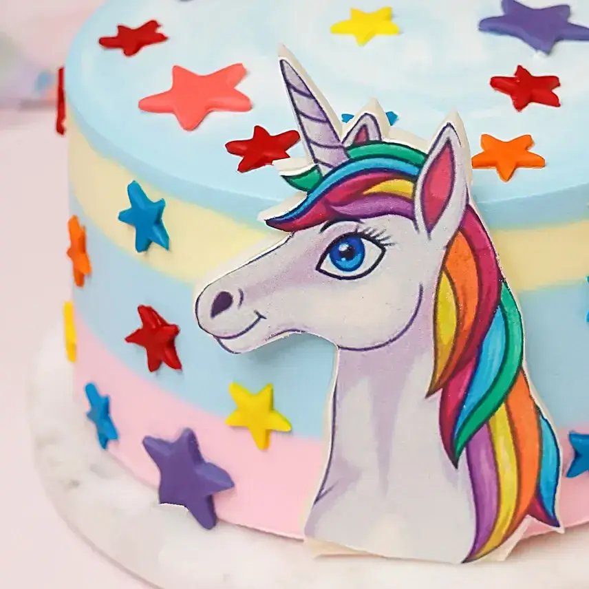 Unicorn Theme Truffle Cake 1 Kg