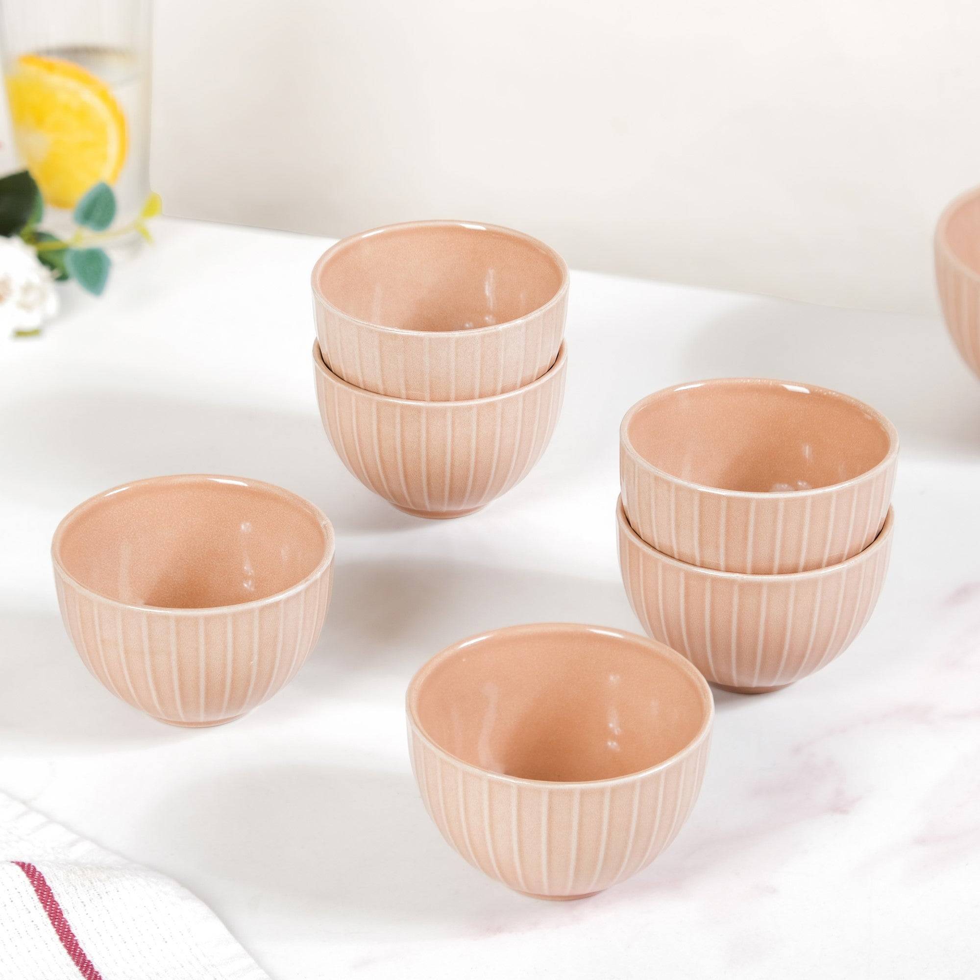Costola Ceramic Small Bowl Set Of 6 250ml buy only at ₹1050