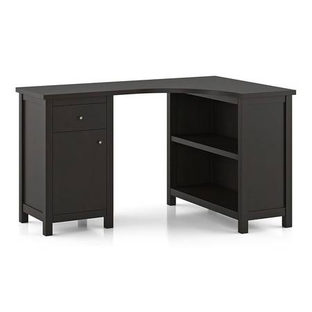 Dickens Corner Desk in American Walnut Finish