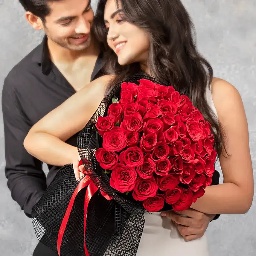 Velvety Red Rose Bouquet