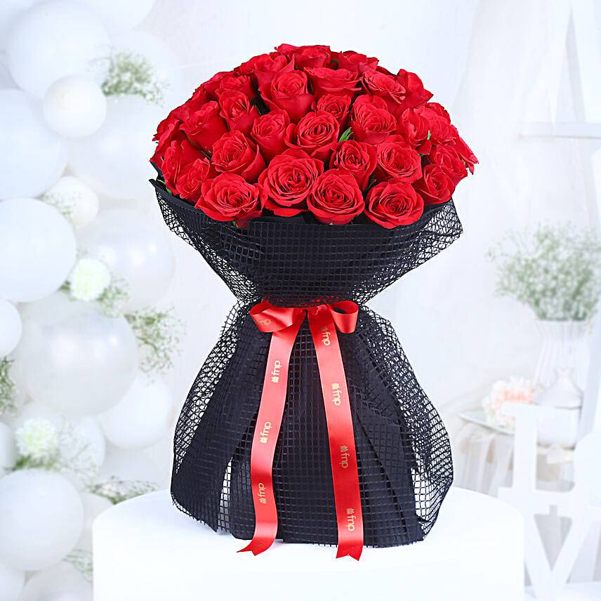 Velvety Red Rose Bouquet