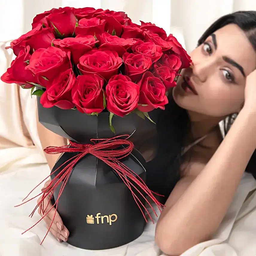 Velvet Whispers of Roses Bouquet