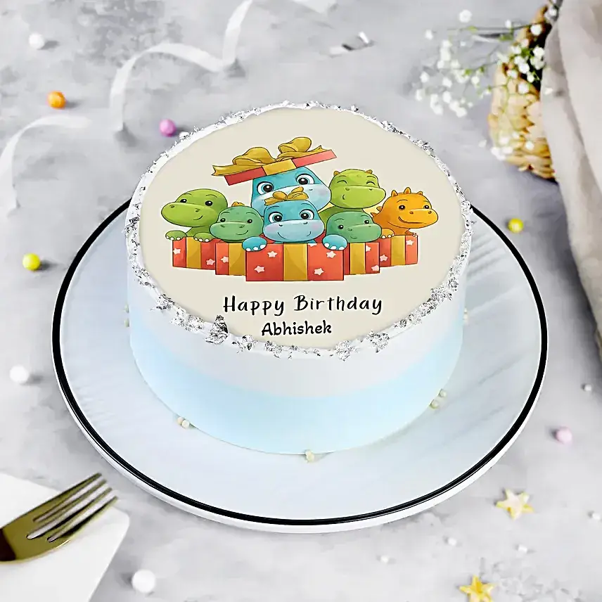 Vanilla Birthday Celebration Eggless Cake: 500 g