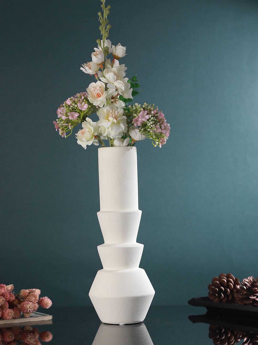 Premium White Ceramic Flower Vase