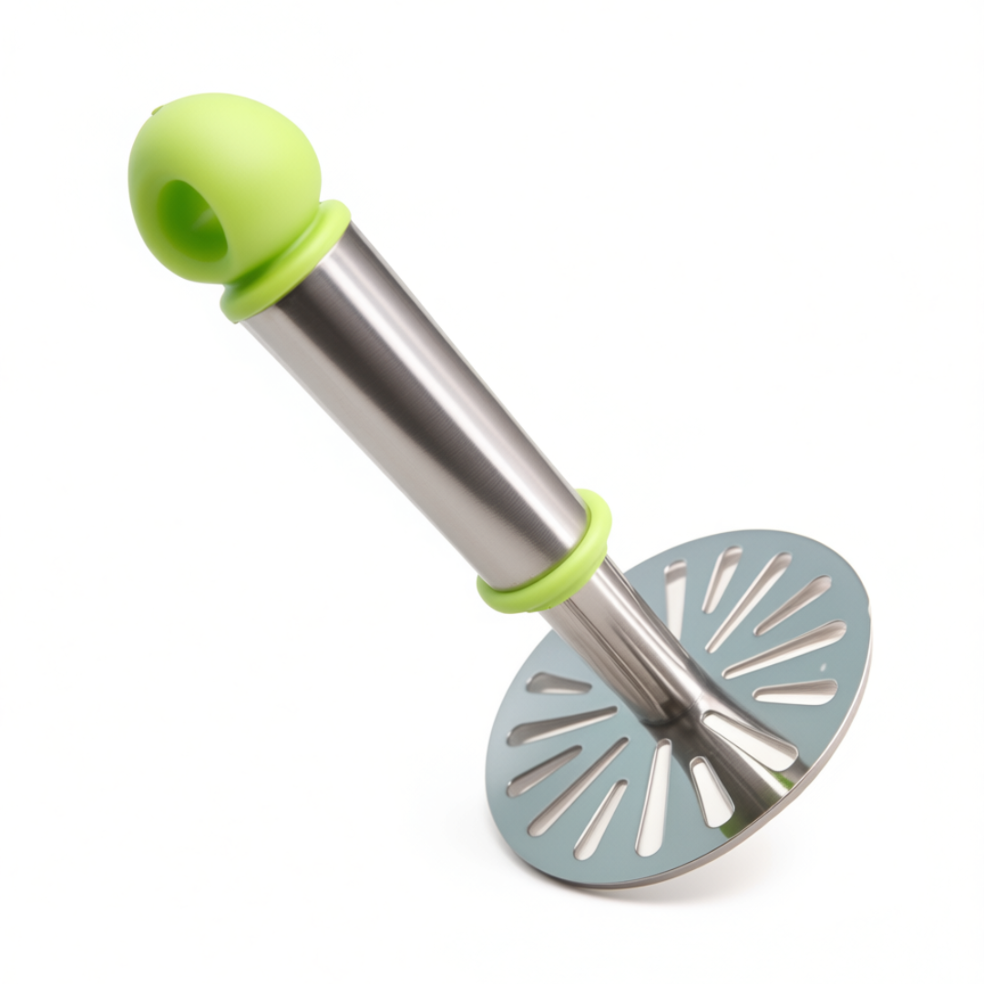 Anjani Stainless Steel Potato & Vegetable Pav Bhaji Masher – Durable Kitchen Tool (Multicolor Handle) Buy @ ₹49