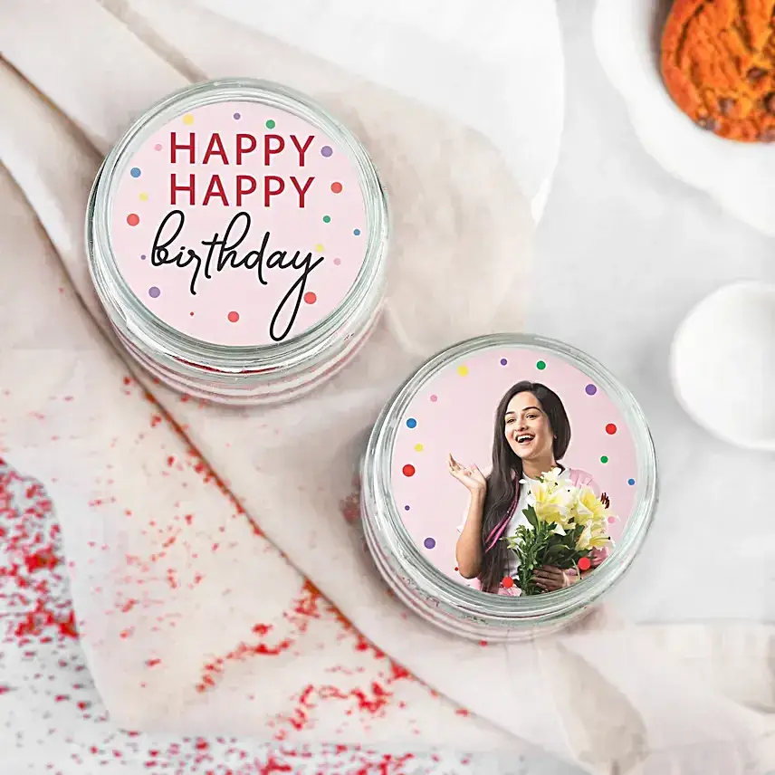 Velvet Moments Personalised Jar Cakes Set of 2