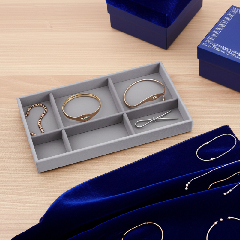 Velvet Jewelry Plate Display Tray – Elegant Organizer for Rings, Earrings, Bracelets & Accessories Buy @ ₹129