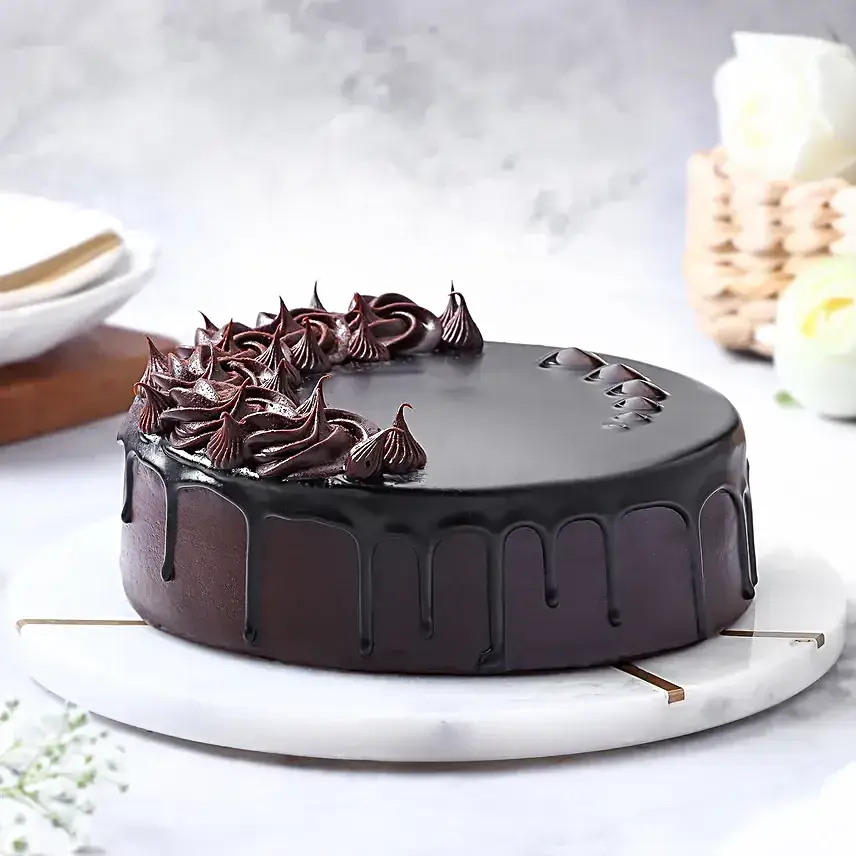 Velvety Chocolate Eggless Truffle Cake