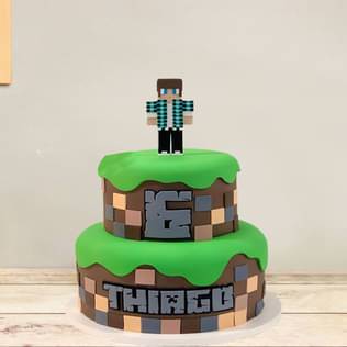 Minecraft Blocks Cake
