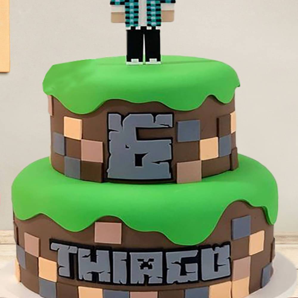 Minecraft Blocks Cake