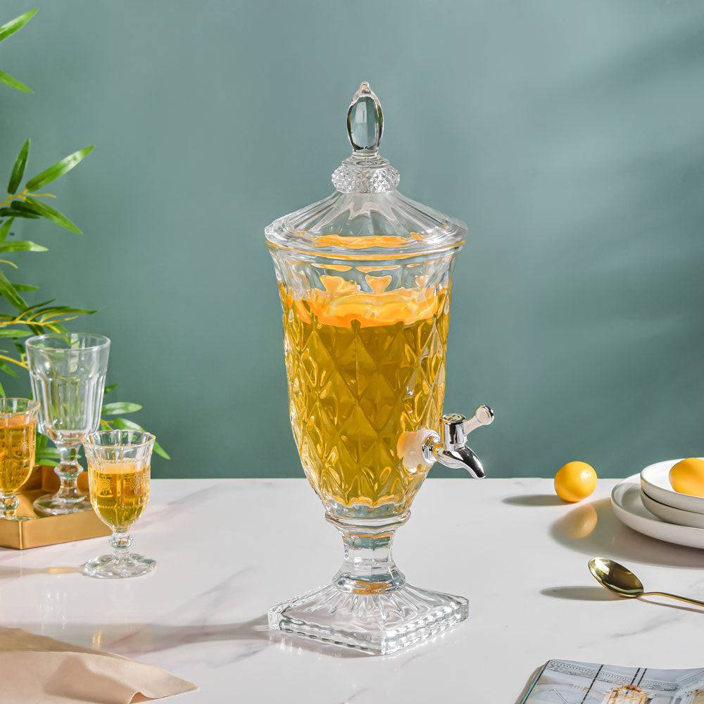 Vintage Diamond Glass Water Dispenser buy only at ₹1999