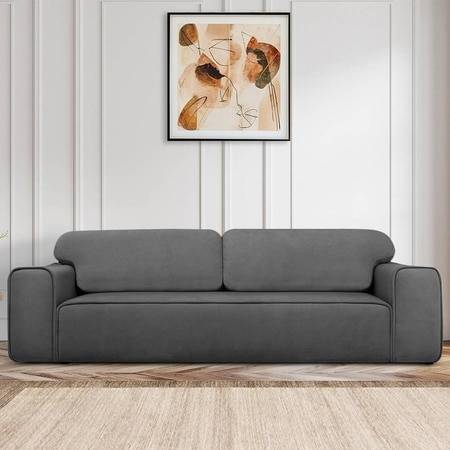 Parega 3 Pull Out Sofa Cum Bed In Grey Colour