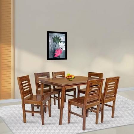 andar solid wood  6 seater Dining table in  Provincial Teak